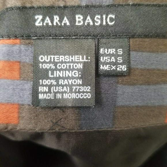 zara basic small plaid a line skirt - Picture 2 of 7